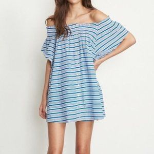 Faithfull The Brand Deia Blue Mini Dress 6 $128